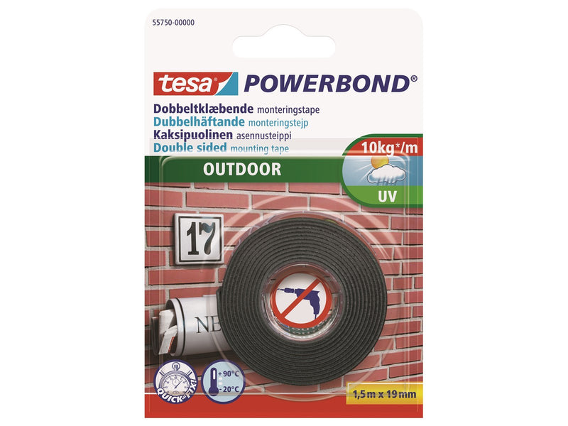 tesa Powerbond Mounting Tape Outdoor 1.5m x 19mm