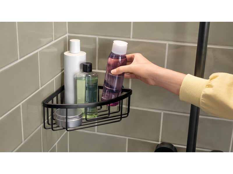 tesa Aluxx Black corner basket self-adhesive