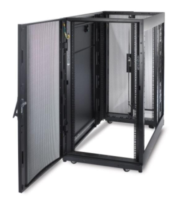 APC NetShelter SX, 24 HE Server Rack-Gehäuse, 600 mm x 1070 mm, mit schwarzen Seitenteilen (AR3104)
