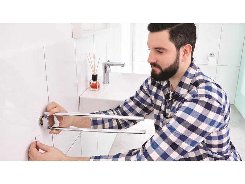 tesa Ekkro two-armed towel holder self-adhesive