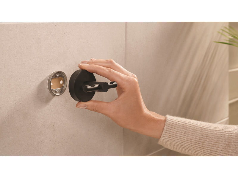 tesa Moon Black bathrobe hook self-adhesive