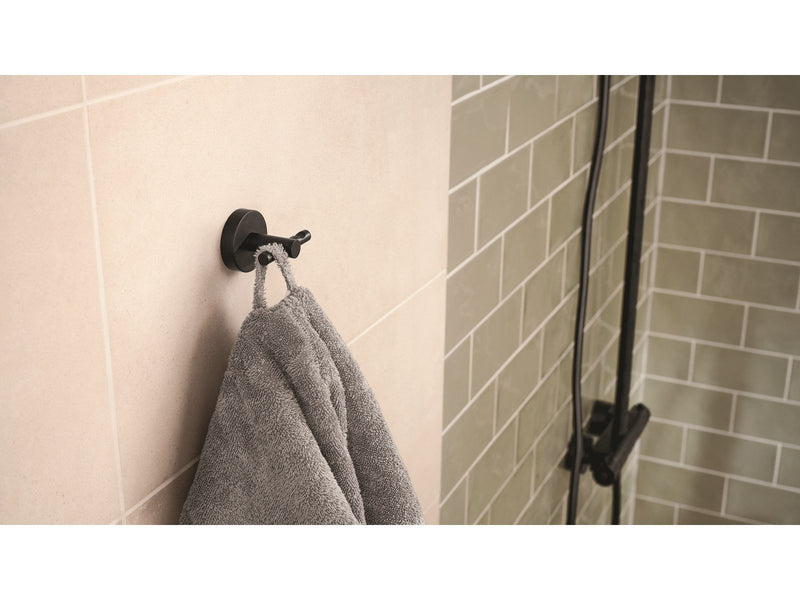 tesa Moon Black bathrobe hook self-adhesive