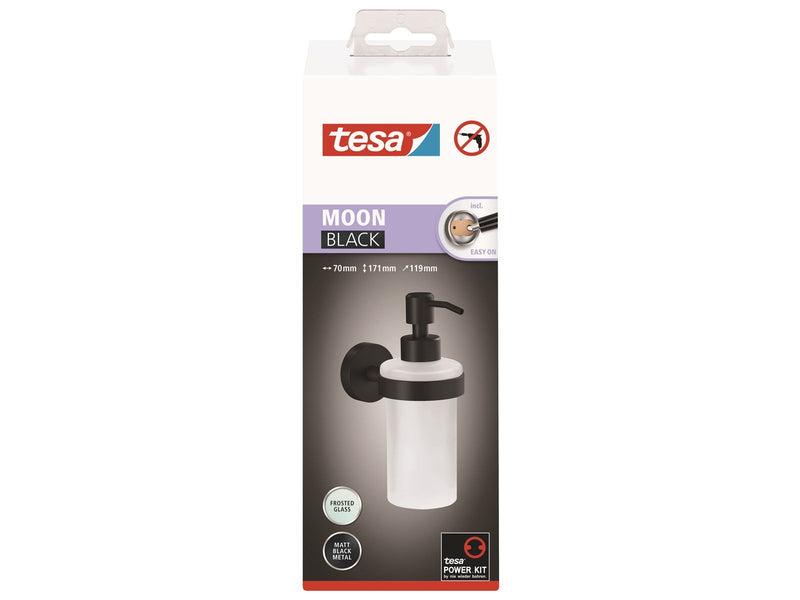 tesa Moon Black soap dispenser self-adhesive