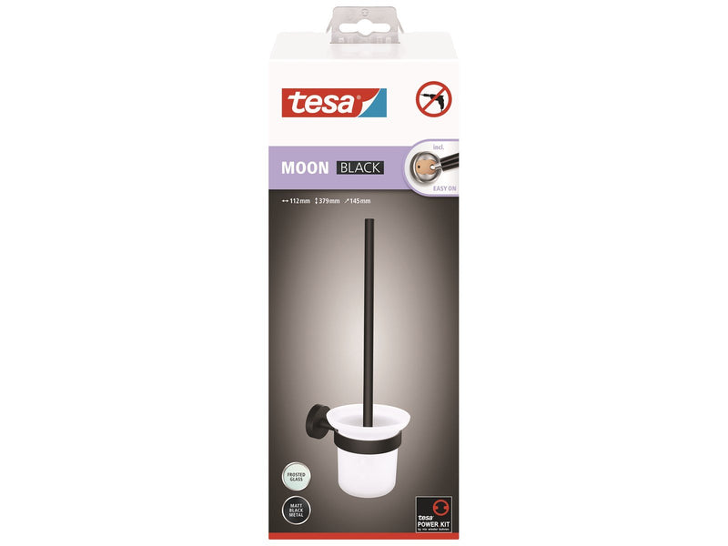 tesa Moon Black toilet brush self-adhesive