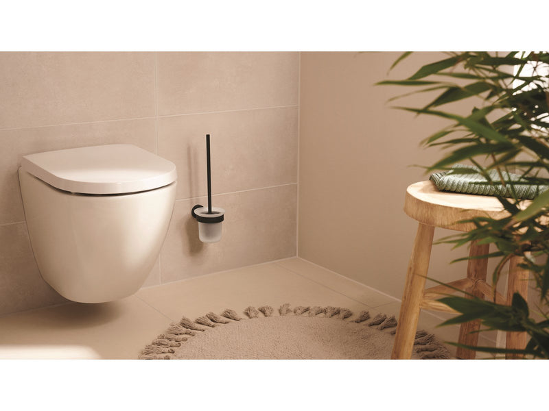 tesa Moon Black toilet brush self-adhesive