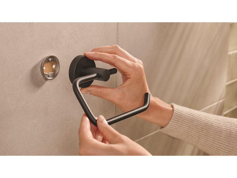 tesa Moon Black toilet roll holder self-adhesive