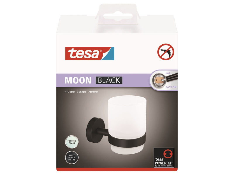 tesa Moon Black tumbler holder self-adhesive