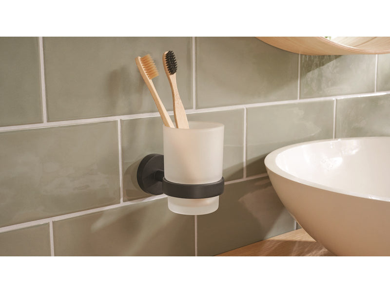 tesa Moon Black tumbler holder self-adhesive