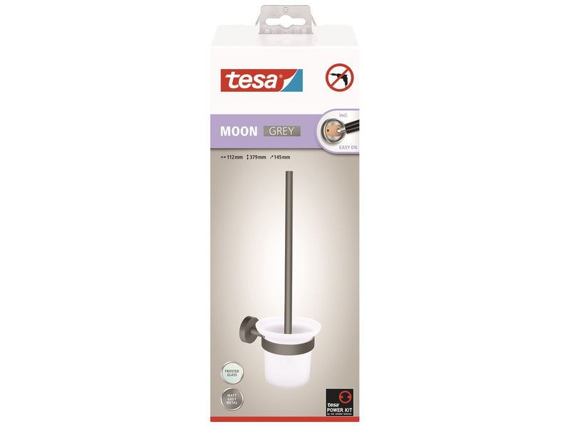 tesa Moon Grey toilet brush self-adhesive