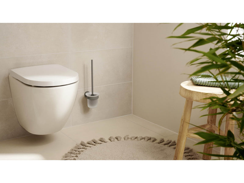 tesa Moon Grey toilet brush self-adhesive