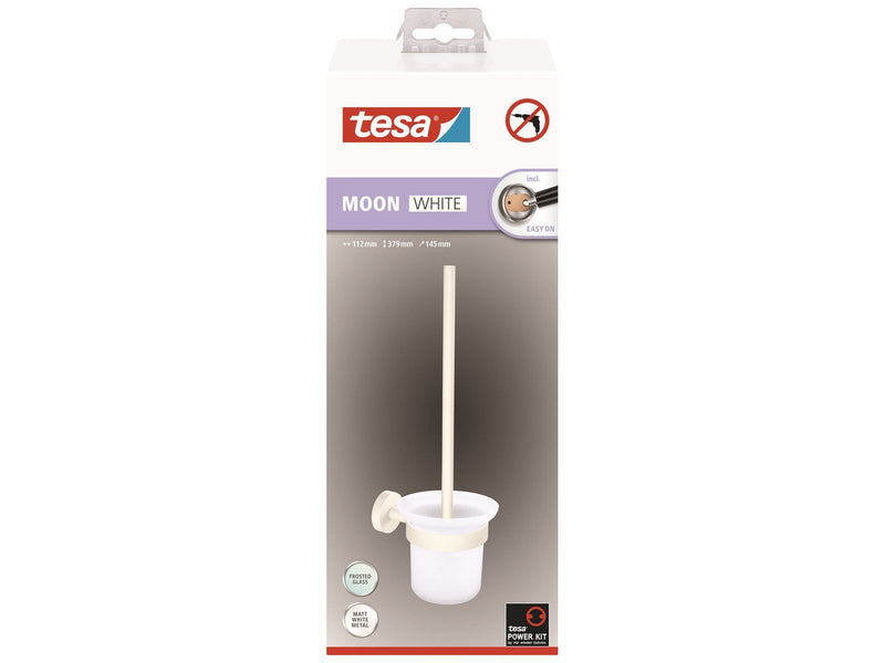 tesa Moon White toilet brush self-adhesive