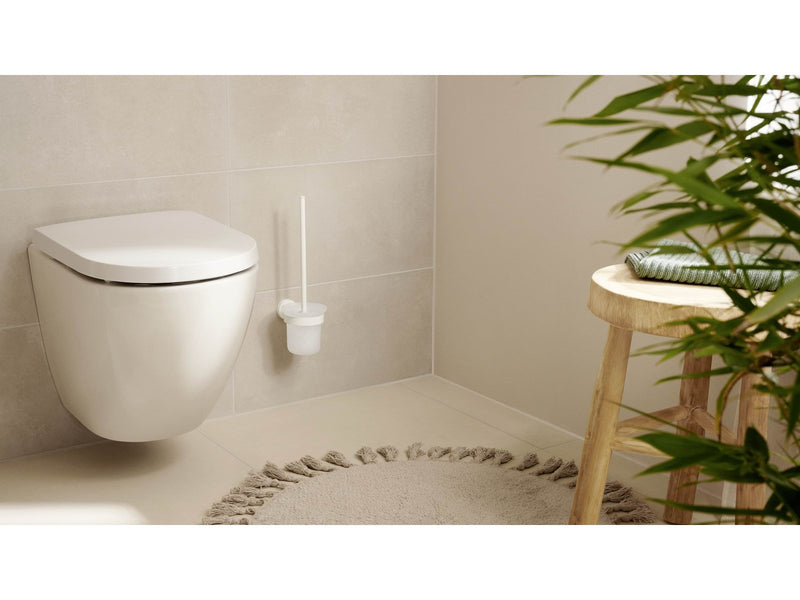 tesa Moon White toilet brush self-adhesive