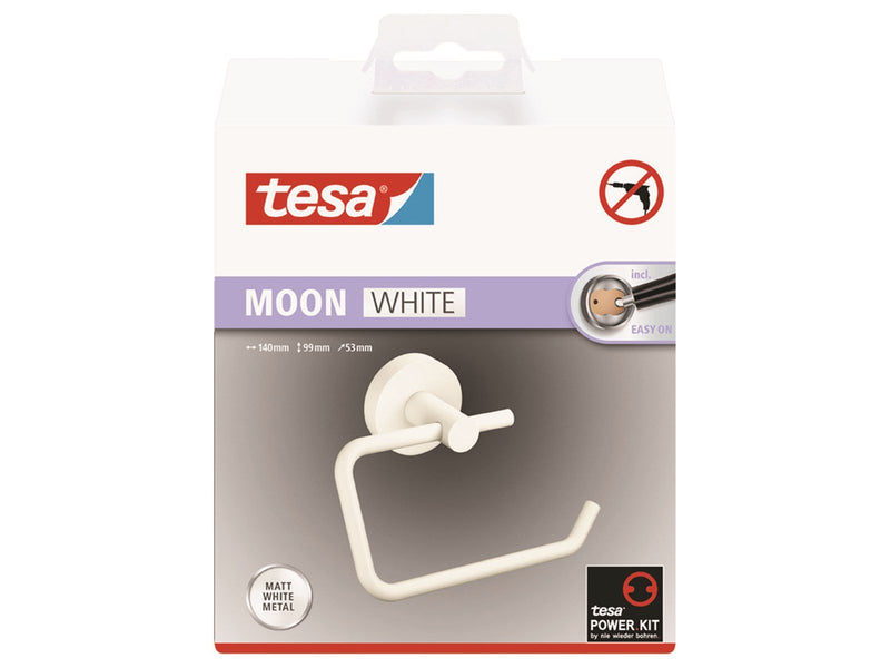 tesa Moon White toilet roll holder self-adhesive