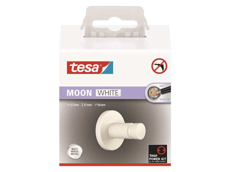 tesa Moon White towel hook self-adhesive