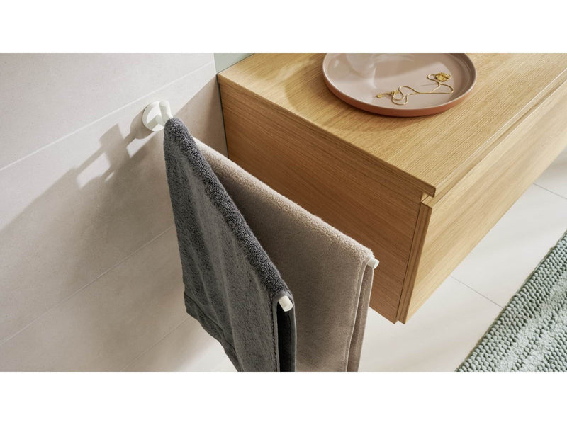 tesa Moon White two-armed towel holder