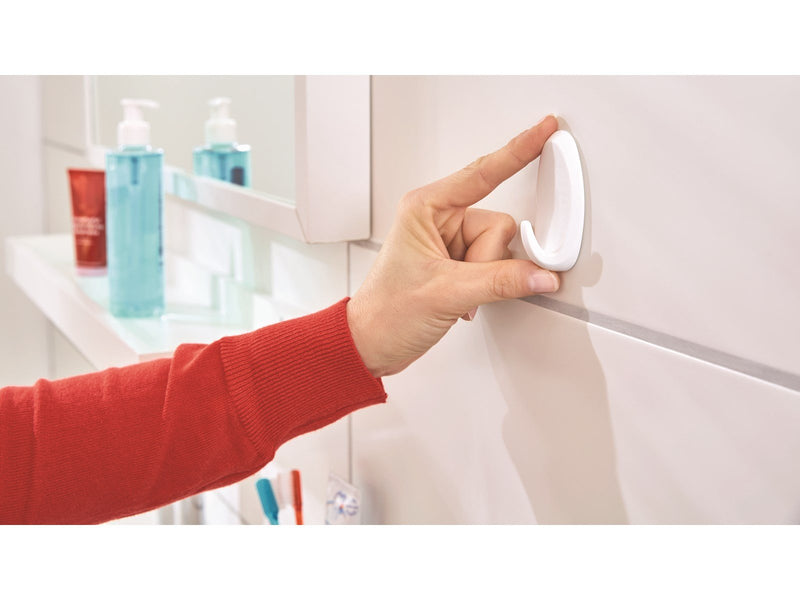 tesa Powerstrips Hooks Large Oval self-adhesive White