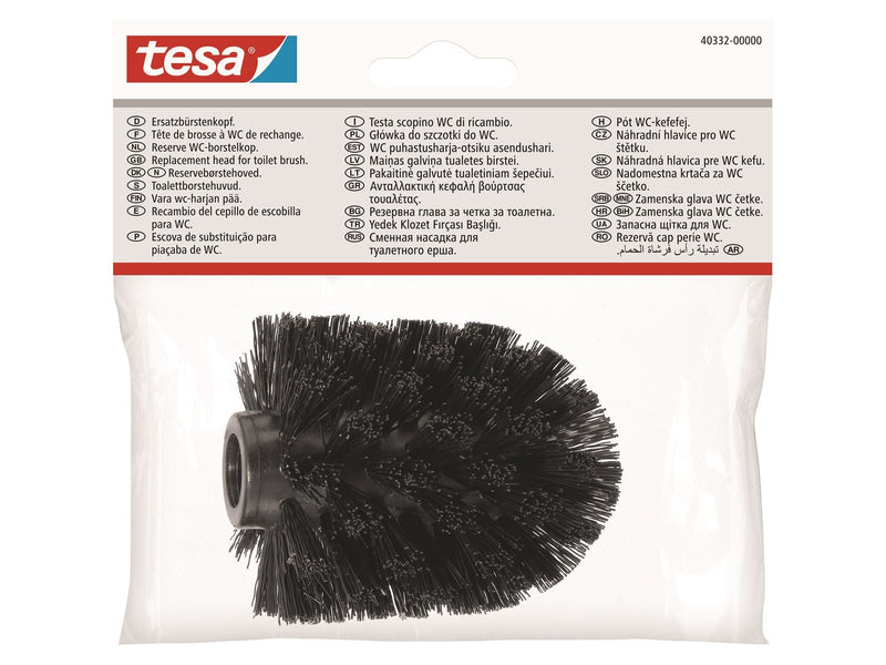 tesa Spare head for toilet brush Black
