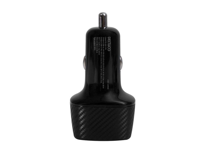 Deltaco USB car charger 1x USB-A 18 W 1x USB-C P