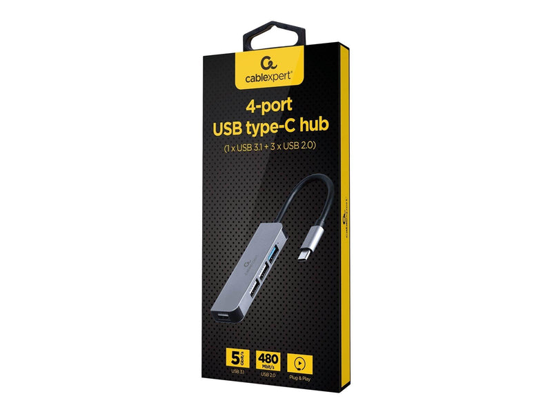 Gembird Cablexpert - hub - 4-port USB type-C - 4 ports USB-Hubs - 4 - Grau