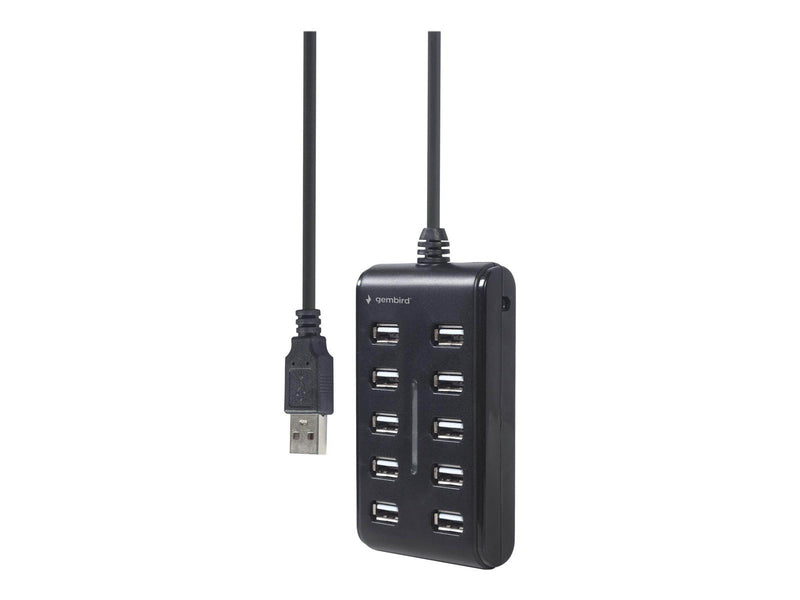 Gembird UHB-U2P10P-01 - hub - 10 ports USB-Hubs - 10 - Schwarz