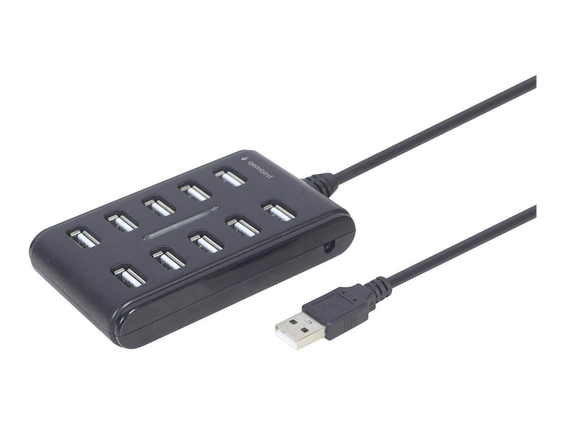 Gembird UHB-U2P10P-01 - hub - 10 ports USB-Hubs - 10 - Schwarz