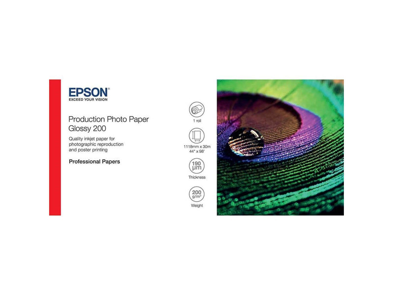 Epson Production - photo paper - glossy - 1 roll(s) - Roll (111.8 cm x 30 m) - 200 g/m²
