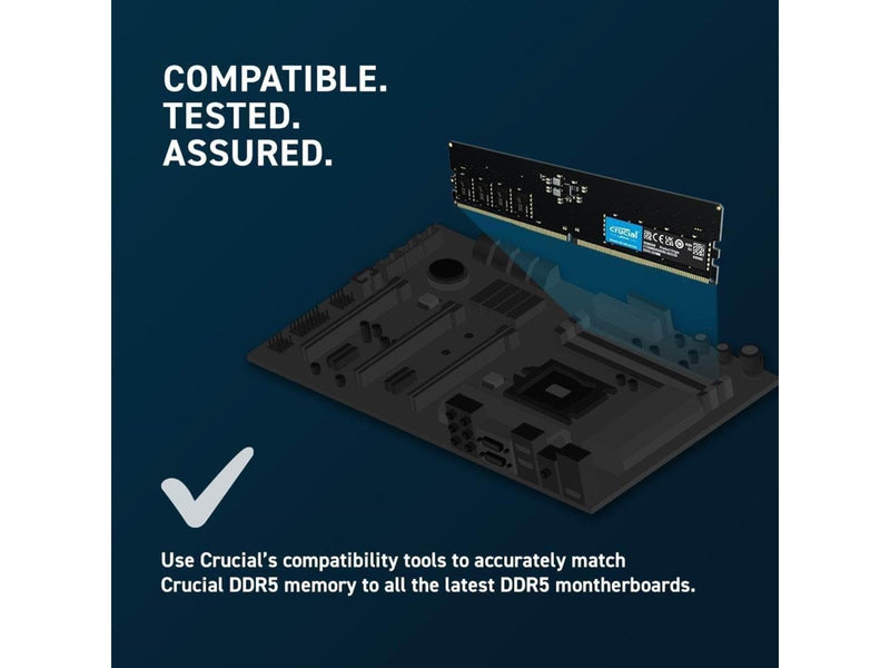 Crucial Classic DDR5-5600 - 64GB - CL46 - Dual Channel (2 pcs) - AMD EXPO & Intel XMP - Schwarz