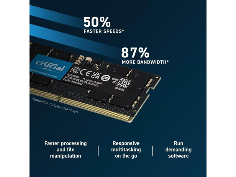 Crucial Classic SODIMM DDR5-5600 - 64GB - CL46 - Dual Channel (2 pcs) - Schwarz