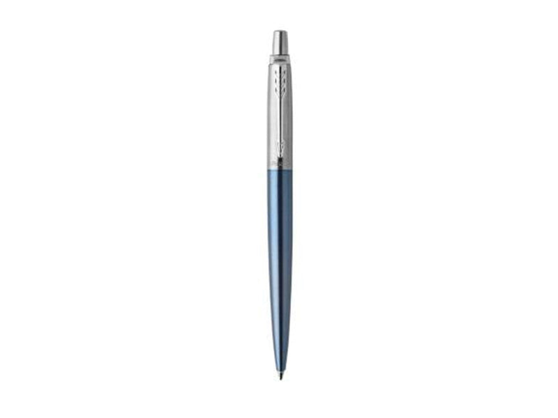 Parker Jotter Kugelschreiber | Waterloo Blue | Mittlere Spitze | Blaue Tinte | Blister-Verpackung