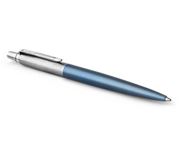 Parker Jotter Kugelschreiber | Waterloo Blue | Mittlere Spitze | Blaue Tinte | Blister-Verpackung