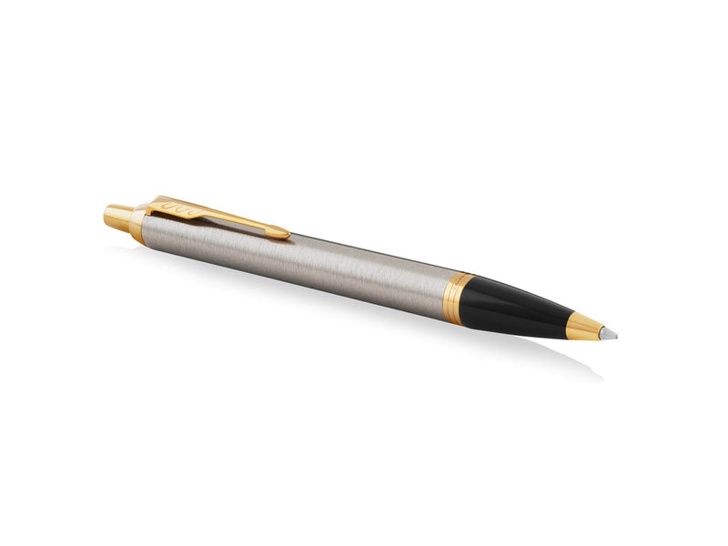 Parker IM Kugelschreiber | Brushed Metal | mittelstarke Schreibspitze | Nachfüllmine mit blauer Tinte | Blister-Verpackung