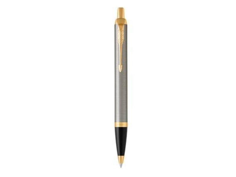 Parker IM Kugelschreiber | Brushed Metal | mittelstarke Schreibspitze | Nachfüllmine mit blauer Tinte | Blister-Verpackung