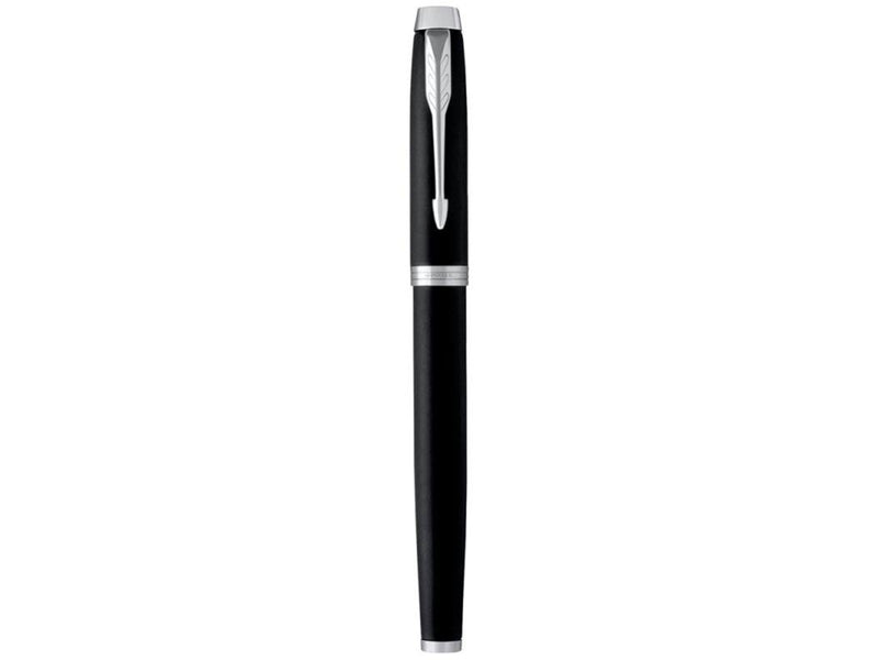 Parker IM Rollerball | Mattschwarz mit Chrom-Zierteilen | feine Spitze mit schwarzer Tinte | Geschenkbox