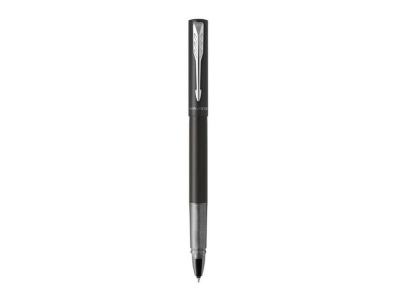 Parker Vector XL Tintenroller | Schwarze Metallic-Lackierung auf Messing | Feine Schreibspitze mit schwarzer Nachfülltinte | Ges