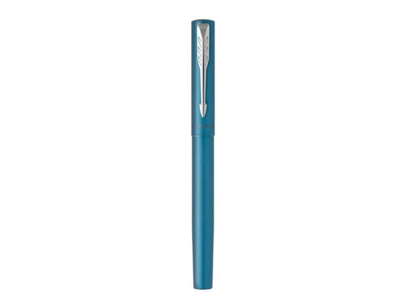 Parker Vector XL Tintenroller | Blaugrüne Metallic-Lackierung auf Messing | Feine Schreibspitze mit schwarzer Nachfülltinte | Ge