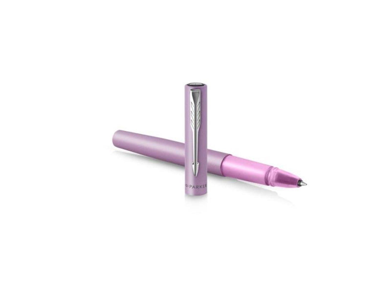Parker Vector XL Tintenroller | Fliederfarbene Metallic-Lackierung auf Messing | Feine Schreibspitze mit schwarzer Nachfülltinte