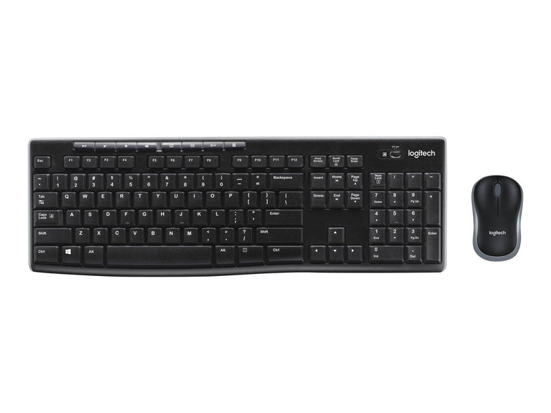 Logitech MK270 Wireless Combo - keyboard and mouse set - French - Tastatur & Maus Set - Französisch - Schwarz