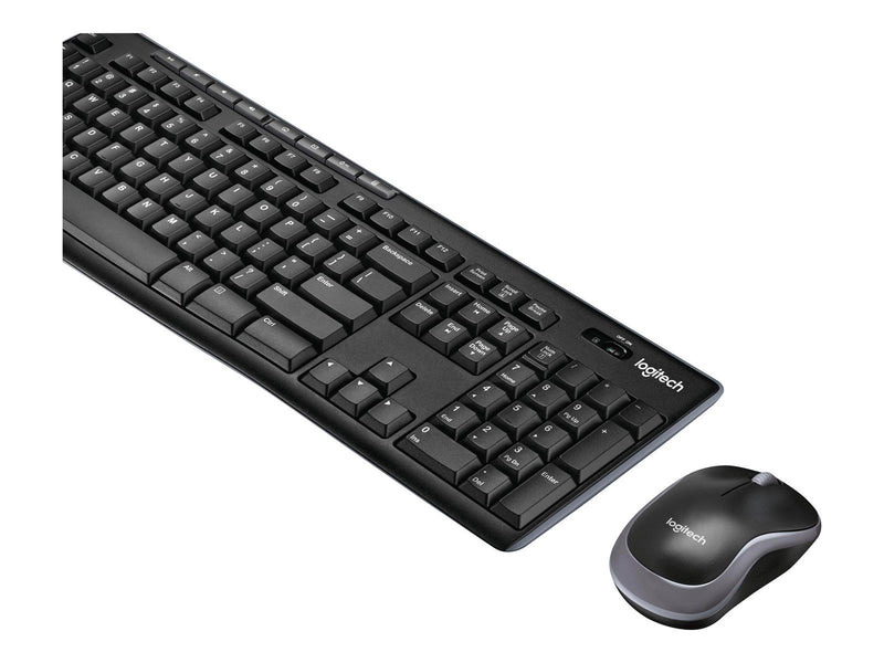 Logitech MK270 Wireless Combo - keyboard and mouse set - French - Tastatur & Maus Set - Französisch - Schwarz