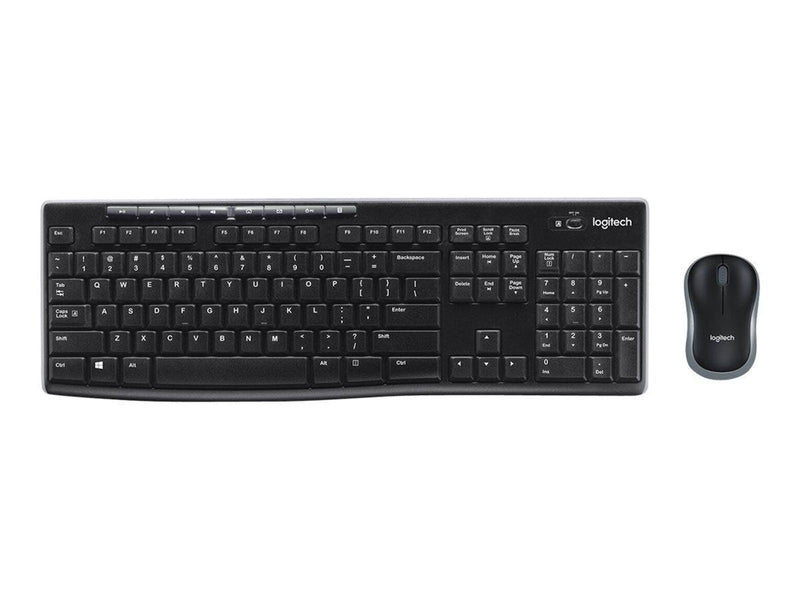Logitech MK270 Wireless Combo - keyboard and mouse set - French - Tastatur & Maus Set - Französisch - Schwarz