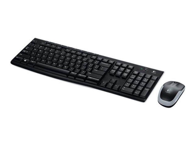 Logitech MK270 Wireless Combo - keyboard and mouse set - French - Tastatur & Maus Set - Französisch - Schwarz