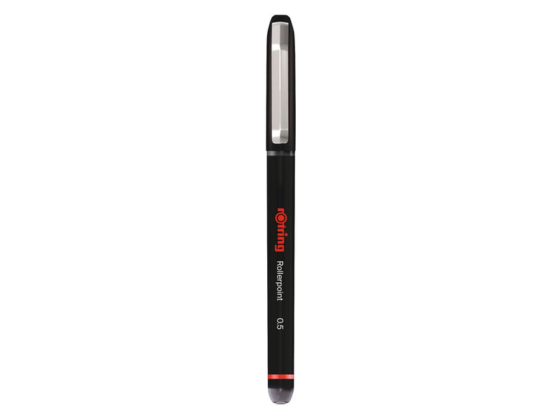 Rotring rOtring Rollerball Tintenroller | Nadelspitze (0,5 mm) für präzise Linien | schwarze Tinte | 12 Stück