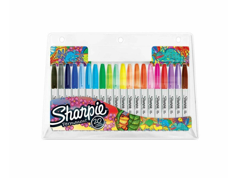 Sharpie Permanent Marker | Marker Stifte mit feiner Spitze | gemischte Farben | 20 Stück Market Set