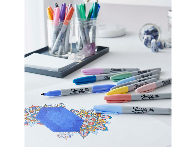 Sharpie Permanentmarker | Mystic Gem Special Edition | Feine Spitze | Verschiedene Farben | 5 Stück