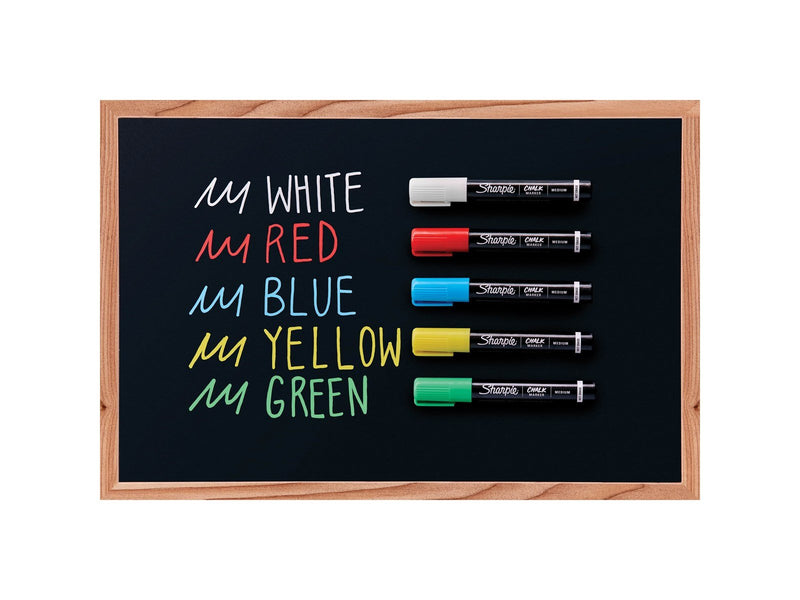 Sharpie Kreidemarker | feucht abwischbare Kreidestifte | farblich sortiert | 5 Stück