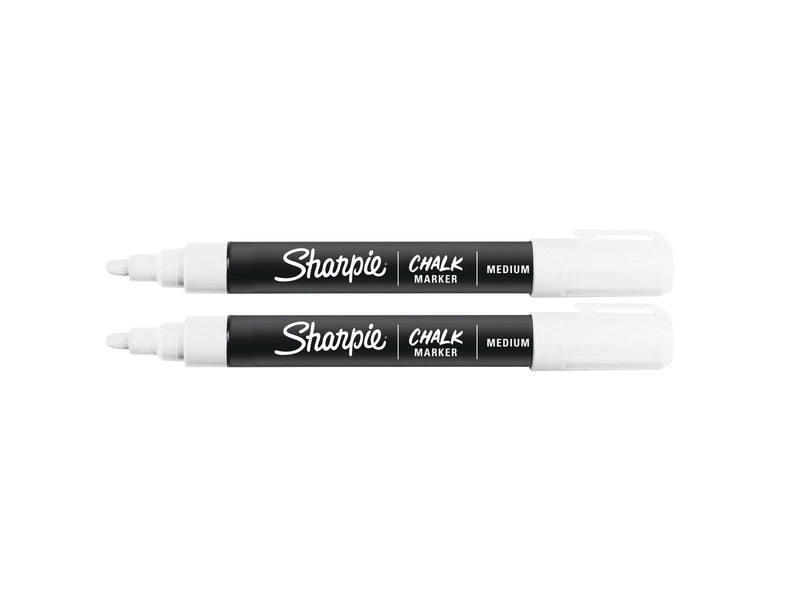 Sharpie Kreidemarker | feucht abwischbare Kreidestifte | weiß | 2 Stück