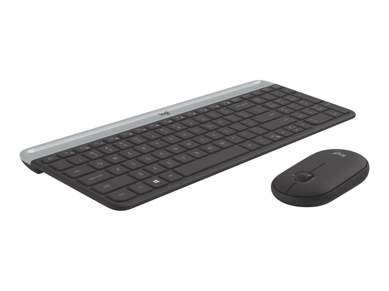Logitech Slim Wireless Combo MK470 - Tastatur & Maus Set - Tschechisch - Grau