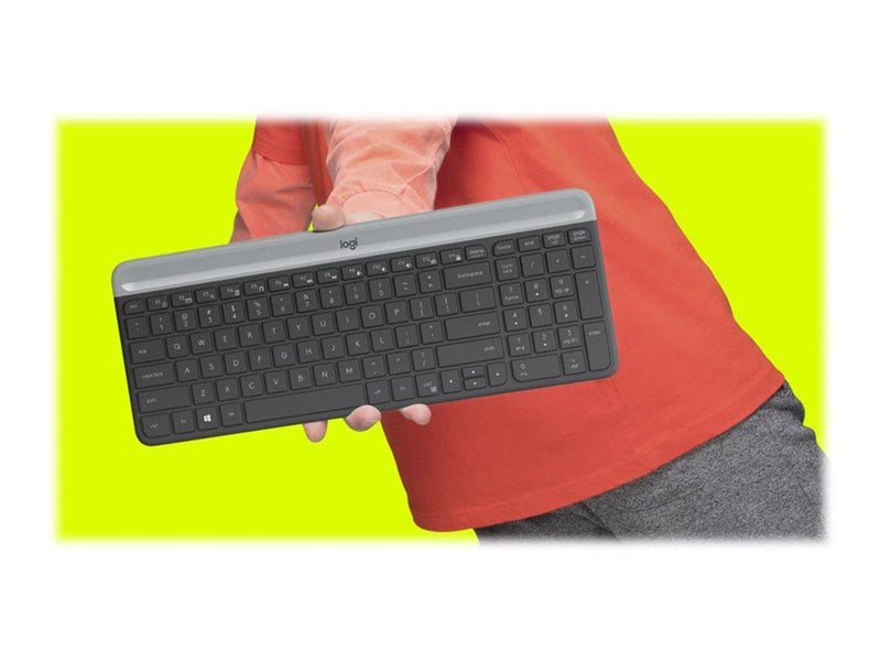 Logitech Slim Wireless Combo MK470 - Tastatur & Maus Set - Tschechisch - Grau