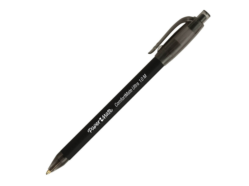 Paper Mate ComfortMate Ultra Druckkugelschreiber | mittlere Schreibspitze (1,0 mm) | schwarz | 4 Stück