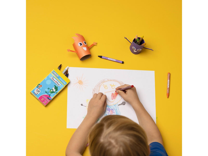 Paper Mate Wachsmalstifte für Kinder | Verschiedene Farben | 16 Wachsmalstifte für Kinder