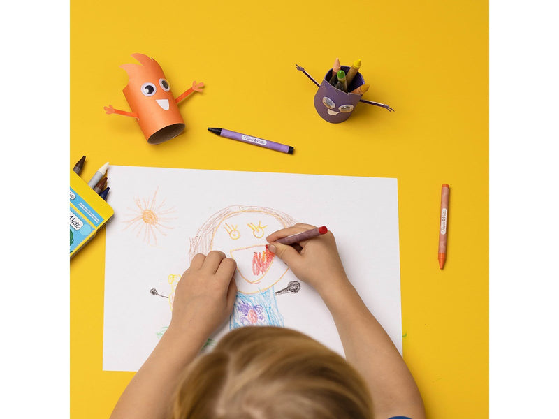 Paper Mate Wachsmalstifte für Kinder | Verschiedene Farben | 8 Wachsmalstifte für Kinder